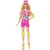 Barbie The Movie - Margot Robbie, bambola del fim collezione con abito da pattinatrice in stile anni '80 con body, pantaloncini e pattini in linea, giocattolo per bambini, 3+ anni, HRB04