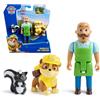 PAW Patrol Rubble & Mr. Porter - Set di figure giocattolo con puzzola, giocattoli per bambini per ragazzi e ragazze dai 3 anni in su