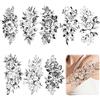 Futuhada 8 Fogli Tatuaggi Temporanei Floreali Grandi, Adesivi di Tatuaggi Finti Impermeabili, Tatuaggio Finto Fiore 3D Realistico, Adesivo di Tattoo Temporaneo per Donne Uomini, Flower Temporary Tattoo Sticker
