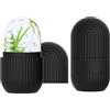 FLOWERUN 2 Pezzi Ice Roller Viso, Rullo di Ghiaccio Facciale, Stampo Ghiaccio Viso Riutilizzabile in Silicone, Riduzione Pori e Occhiaie, per Routine di Bellezza Naturale (Strisce Nere)