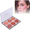Dioche Palette di Fard a 6 Colori, Fard per il Trucco del Viso Cosmetico Impermeabile a Lunga Durata Resistente Al Sudore Uso in Molte Occasioni Fard Cosmetico Fard Multifunzionale