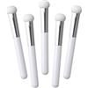 Qianyu 5 pennelli a forma di fungo, applicatori, correttori, pennelli a testa tonda per illuminare, con manico sotto gli occhi, pennelli di bellezza per viso, naso, palpebre, correttore principianti (bianco)
