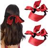 SEMINISMAR Maschera per gli occhi in raso, fasciatura sexy per dormire, nero rosso, 2 pezzi