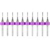 BE-TOOL - Punte rotanti in carburo di tungsteno da 0,5 mm, 2,5 mm, asta da 1/8, per PCB, Dremel, gioielli, CNC, metalli morbidi, PCB, PCB, utensili per incisione, multicolore