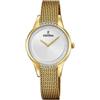 Festina Orologio Donna Analogico Acciaio Inossidabile 316L Oro - Quarzo - Vetro minerale alta resistenza - Impermeabile 5 ATM F20495/1 - Mademoiselle