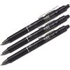 Pilot, 3 penne roller Frixion Ball Clicker, cancellabile, con tratto da 0,7 mm, incluse 3 mine, di colore nero