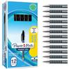 Paper Mate Flexgrip Ultra penna a sfera a scatto | punta media (1 mm) | nero | Materiale scolastico | confezione da 12