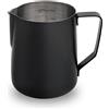 watchget Brocca schiumalatte 900 ml - Brocca schiumalatte in acciaio inox, brocca per caffè espresso fumante tazza cappuccino latte art accessori per macchina da caffè, brocca per latte, nero