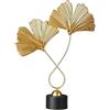 Wgnmdrub Foglia di ginkgo creativa Grafica desktop Decoro foglie in metallo Scultura foglia Regalo di inaugurazione della casa per la decorazione del desktop della camera da letto del corridoio del soggiorno