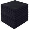 HIDMD Panni Pulizia in Microfibra, Panno per la Pulizia, Strofinacci Stracci da Cucina Panni Multiuso, Asciugamani per la Pulizia 30x30cm Set da 10 Nero