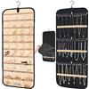 Oudizz Hanging Jewelry Organizer per Armadio - collana Earring Holder Organizer con coperchio antipolvere e gancio rotante in metallo - Jewelry Storage Display Stand 1 pezzo, grande, nero