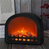 Maimeili Simulato LED Camino Lanterna USB & Batteria Alimentato Luce Senza Fiamma Con Simulazione Fiamma Tavola Lampada Decorativa Mini Ornamento Camino Per Accogliente Home Decor Burner Elettrico Di Legno