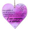 CARISPIBET Una sorella è | segni decorativi segni di famiglia regalo di compleanno targhe decorative divertenti decorazioni d'interni adorabili regali per lei ispirazione 12 x 12 cm