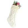 Meiwash Calze Natalizie Calzini di Natale Calze Babbo Natale Calze Appese Abero di Natale Grande Sacchetto di Caramelle Sacchetto Regalo Ciondolo Camino Decorazioni Natalizie (White, 37cm)