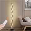 AManLife Lampada da terra, LED Piantana lampada da terra, 3 temperature di colore e 5 livelli di luminosità Lampade da terra, 145CM nero Lampada da terra salotto soggiorno con telecomando