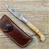 COLTELLO 17 CM SARDEGNA SARDO Pattada damasco MANICO in corno di montone grezzo