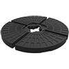 VOUNOT® Base per Ombrellone da Giardino in Plastica, Riempibile con 52 Litri di Acqua o 100 kg di Sabbia, Nero