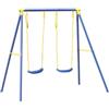 Essenza Altalena doppia per bambini essenza 2 misura in acciaio e plastica colore blu 209x142x182 cm