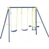 Essenza Altalena per bambini doppia con cavalluccio essenza 4 misura in acciaio e plastica colore blu 261x142x182 cm