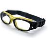 EnzoDate Occhiali sportivi con lenti sostituibili, slim fit, resistenti agli urti, per basket, pallamano, pallavolo, tennis, colore: giallo
