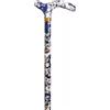 Garcia 1880 Bastone regolabile Garcia 1880 - Blu con motivo floreale - Regolabile da 77 a 99 cm - Alluminio - Impugnatura Petit Derby - Mani piccole