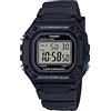 Casio Orologio da uomo W-218H-1AVCF classico con display digitale al quarzo nero, nero/grigio, W-218H-1AVCF