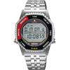 Seiko SMGG19P1 Orologio digitale da uomo con quadrante nero e rosso e cinturino argentato