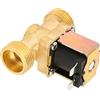 Hilitand Elettrovalvola elettrica valvola pneumatica di controllo elettrovalvola in ottone G3 / 4 per acqua 12V DC normalmente chiusa