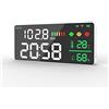 KKnoon WiFi Decibel Meter 4in1 Temperatura Umidità Decibel Test Sveglia 11 pollici LED Display Colore Collegamento Intelligente APP Controllo Rumore Decibel Meter