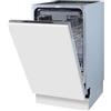 Hisense HV523E10, Lavastoviglie slim, Classe E, 10 coperti, 47db, 7 programmi, terzo cesto, partenza ritardata, motore asincrono, total AcquaStop, 9L