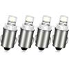 Ruiandsion 4 lampadine LED per cruscotto BA7S F3 1 12V DC 50LM bianca per interno auto, senza polarità
