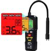 GAIN EXPRESS Tester di Umidità del Liquido dei fFreni DOT3/DOT4/DOT5.1 Rilevatore di Olio dei Freni 0-4% di Umidità con Torcia LED, Indicatore di Colore e Cicalino Strumento Diagnostico di Allarme per Auto e Moto