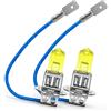 Ruiandsion 2pcs H3 alogena fari lampadina nebbia 100W 12V Giallo 64151 12336 lampadine