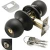 Wolfpack 3030560 - Pomello con chiave e pomolino, per ingresso, colore: nero