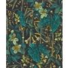 Rasch Tapete 538243 - Carta da parati floreale in tessuto non tessuto con foglie e piante in verde, turchese giallo della collezione Curiosity, 10, 05 m x 0, 53 m (L x A), blu