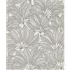 Rasch Tapete Deco Style 542646 - Carta da parati in tessuto non tessuto con motivo a foglie grafiche, colore: Grigio con struttura