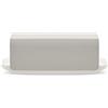 Alessi Mattina BG04 WG Burriera di Design, Realizzata in Porcellana con Coperchio in Acciaio Inossidabile 18/10, Colorata con Resina Epossidica, Warm Grey