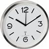 TFA Dostmann 60.3535.02 - Orologio da parete analogico, con illuminazione notturna, movimento silenzioso con lancetta dei secondi, 60.3535.02, lunghezza 253 x larghezza 253 x altezza 42 mm