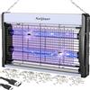 Neijiaer USB Lampada Antizanzare 4000V Zanzariera Elettrica, 2 X UV LED Lampada Zanzare | Protezione al Tatto |Sospensibile |con Vassoio| per Interno Esterno Grondaia