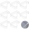 CYXZMYA 8 mollette da tovaglia, trasparenti, mollette da tavolo, per esterni, in plastica, adatte per picnic, feste, matrimoni, cene per fissare tovaglie.