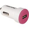 Pantone Celly PTDC1USBP Pantone Caricabatteria da auto, Turbo Charge, 24V, uscita 2.1A, Rosa