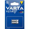 Varta 4227112402 Pila Alcalina V27 A, 12 V, colore: argento V27A MN27 / LR27 / A27, 12 V, Confezione 2 pezzi