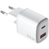 Celly, Caricatore con porte USB C e USB A 35 Watt, Caricabatterie Multiplo con Tecnologia GaN, Compatto e Potente, Alimentatore per Smartphone e Tablet dei Maggiori Produttori