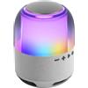 Mars Gaming MARSGAMING MS-FLOW, Altoparlante Portatile Bluetooth 15W, Illuminazione Orbilight RGB 360°, Suono Potente Driver DeepBass da 57mm, Altoparlante Gaming Compatto Bluetooth 5.3 e MicroSD, Argento