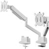 One For All Braccio universale per Doppio monitor One for All - 13-35 pollici -VESA 75/100 mm -Regolazione dell'altezza- Inclinazione (140°), rotazione (180°) e rotazione (360°) -10kg per schermo -Bianco (DM4220)