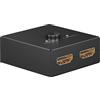 goobay 58485 HDMI Switch 2 in 1 Out/4K a 30Hz (2160p) HDMI Distributore/HDMI 1.4 scatola di commutazione per PS4, PS5, laptop o monitor