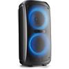 NGS Wild Temper - Altoparlante portatile Bluetooth 5.3 per feste, 200 W, TWS, luci LED RGB, doppio ingresso microfono karaoke, USB/AUX, batteria da 4400 mAh