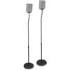 Hama Supporto per altoparlante, regolabile in altezza, set di 2 (per mini altoparlanti, altoparlanti posteriori in sistemi surround, con guida per cavi, supporto per altoparlante universale,