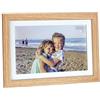 TFA Dostmann Cornice digitale WLAN da 10 pollici, 37.1002, con app FRAMEO, cornice in legno MDF, con USB e Micro SD, touch screen, per video e foto, ora attuale, marrone