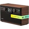 Pure Classic H6 radio estéreo digital con DAB+, FM, Bluetooth 5.3, USB/AUX, pantalla TFT 2,4, mando, doble alarma, temporizador de sueño y de cocina, 2×15 W, 80 presintonías - Marrón café/Nogal